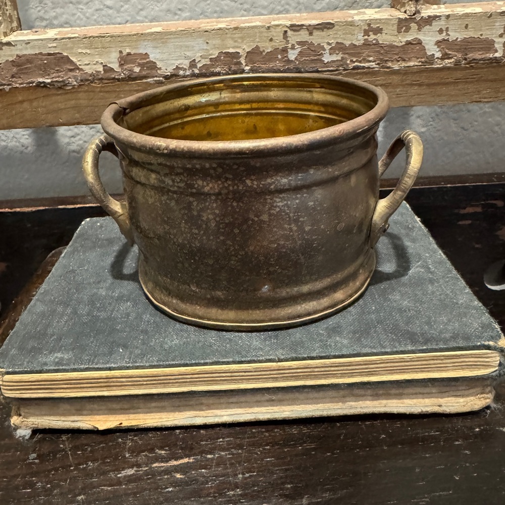 Vintage Brass Pot with Handles